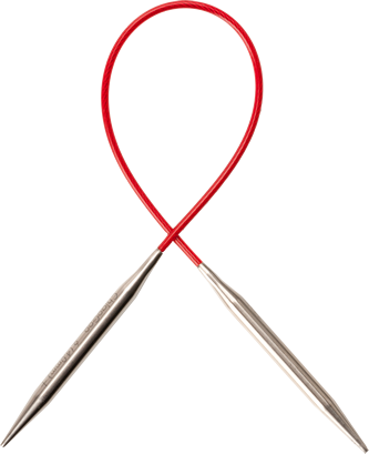 Knit RED 9" (23 cm) Circular Needle