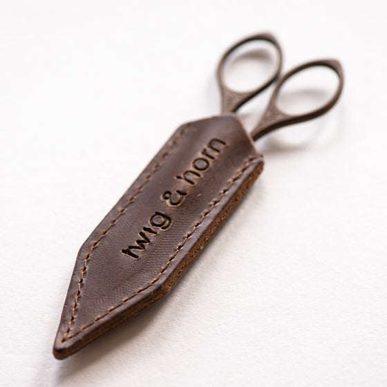 Bronze Snips with Leather Sheath