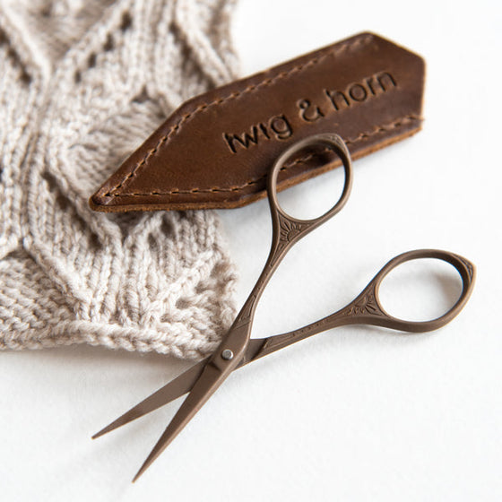 Bronze Snips with Leather Sheath