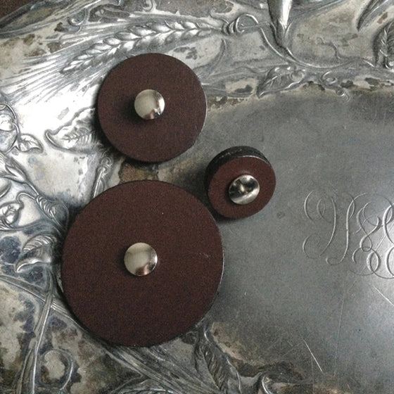 Leather Pedestal Buttons